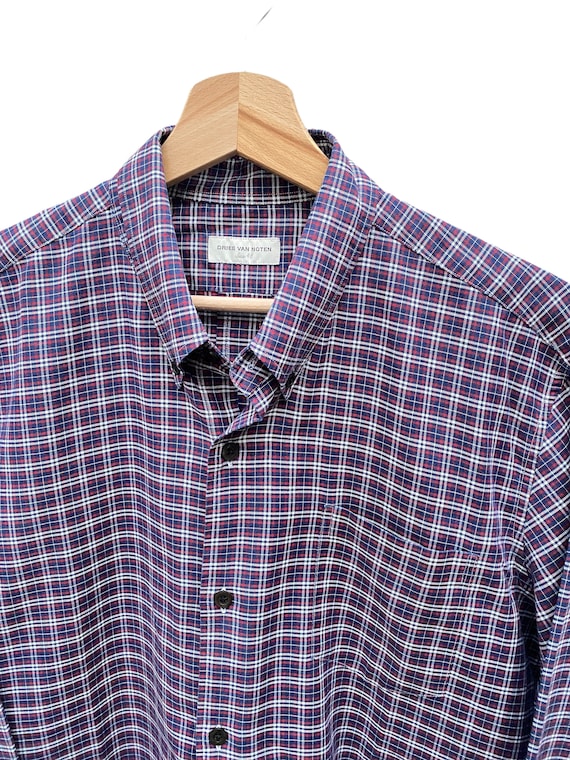 Dries Van Noten Checkered Shirt Size 48 Fits M - Etsy