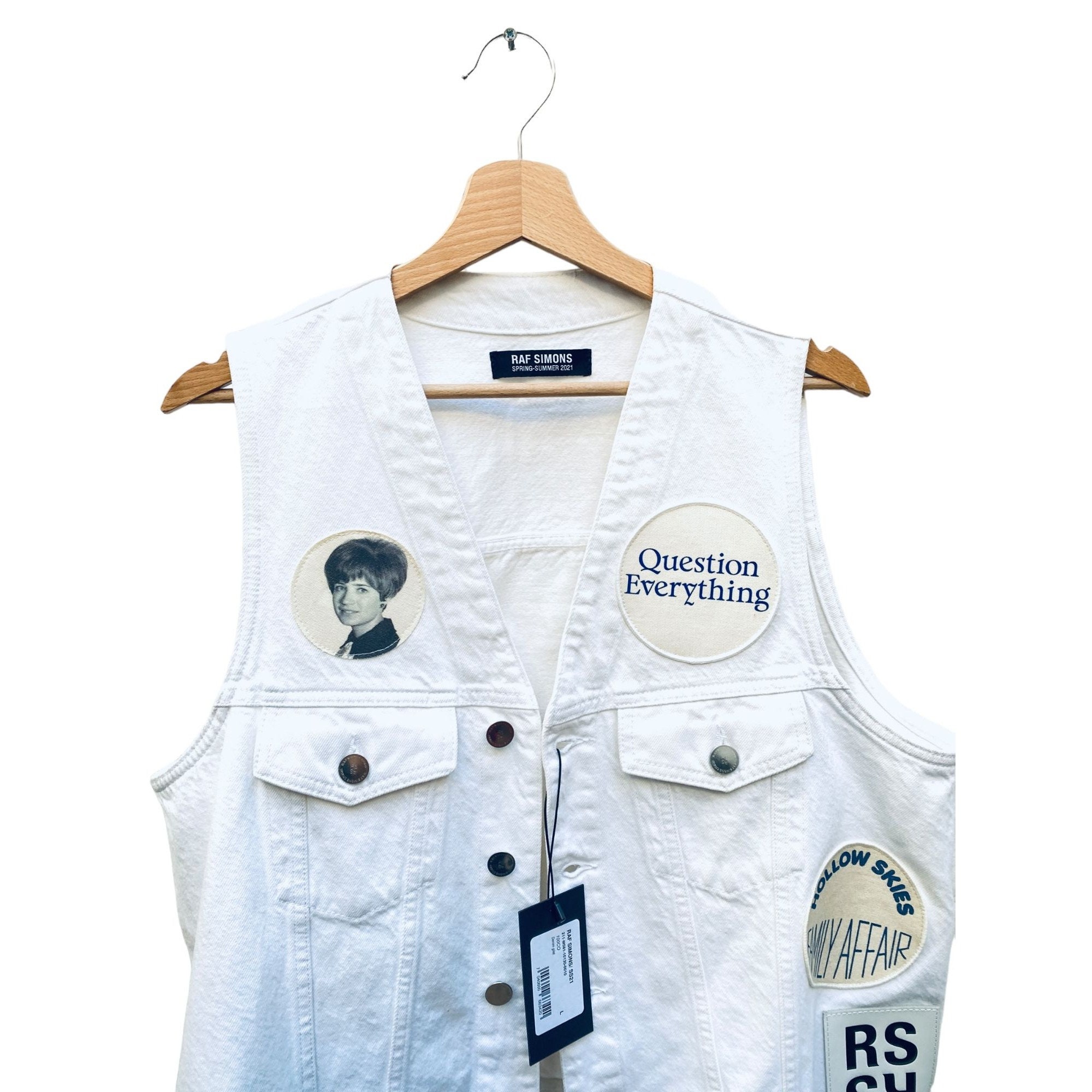 Raf Simons SS 2021 White Denim Cotton Vest Size S - Etsy Canada