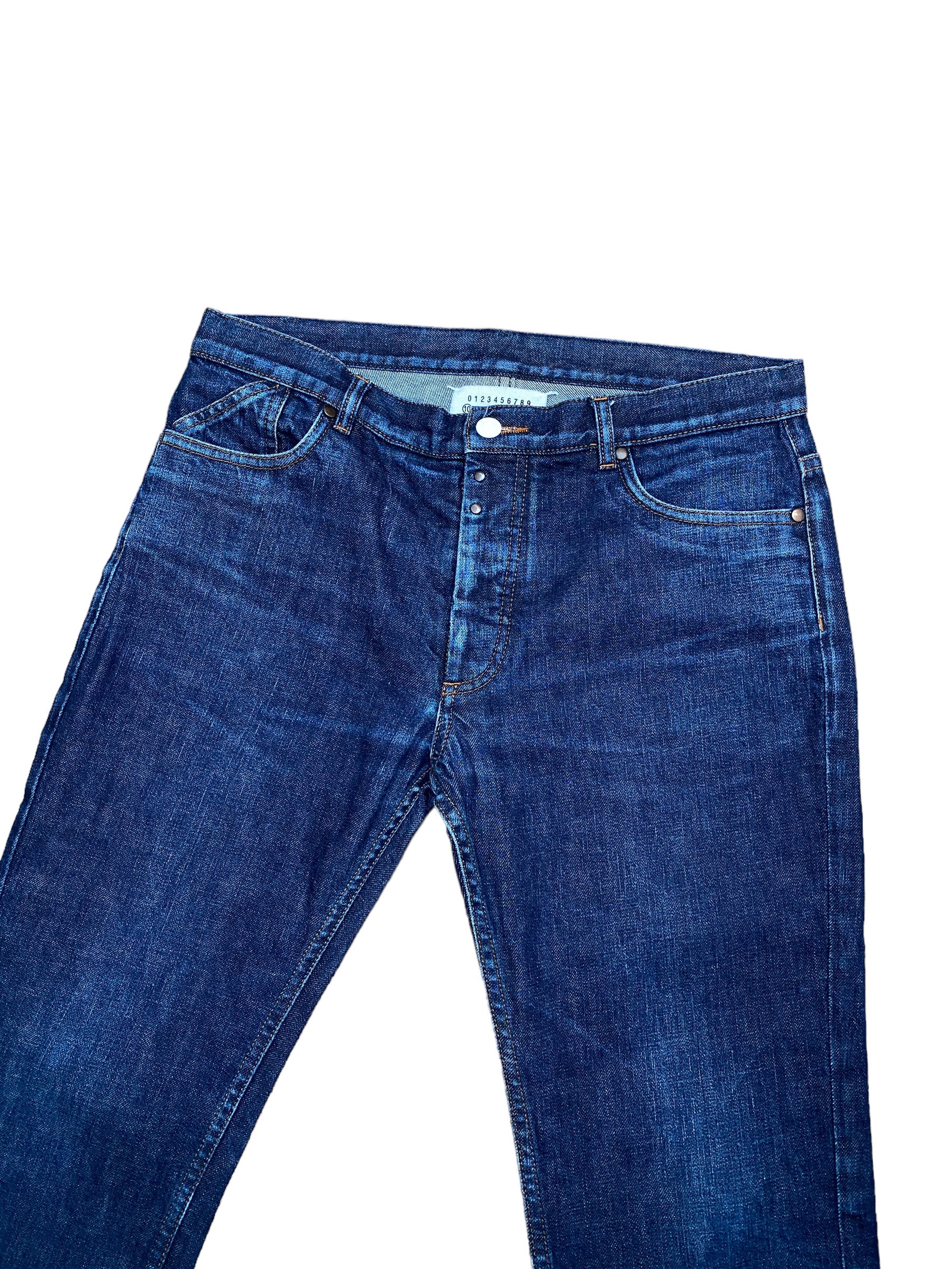 Maison Martin Margiela 4 Stitches Blue Denim Jeans Size 48
