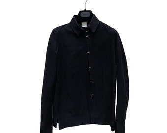Yohji Yamamoto Women Black Heavy Overshirt Size 3 fits XS