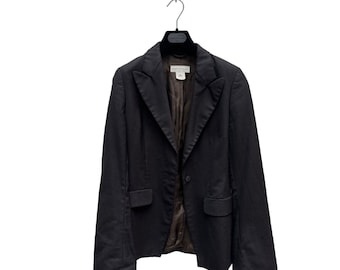 Dries Van Noten Black Striped Blazer Jacket Size 36 / S
