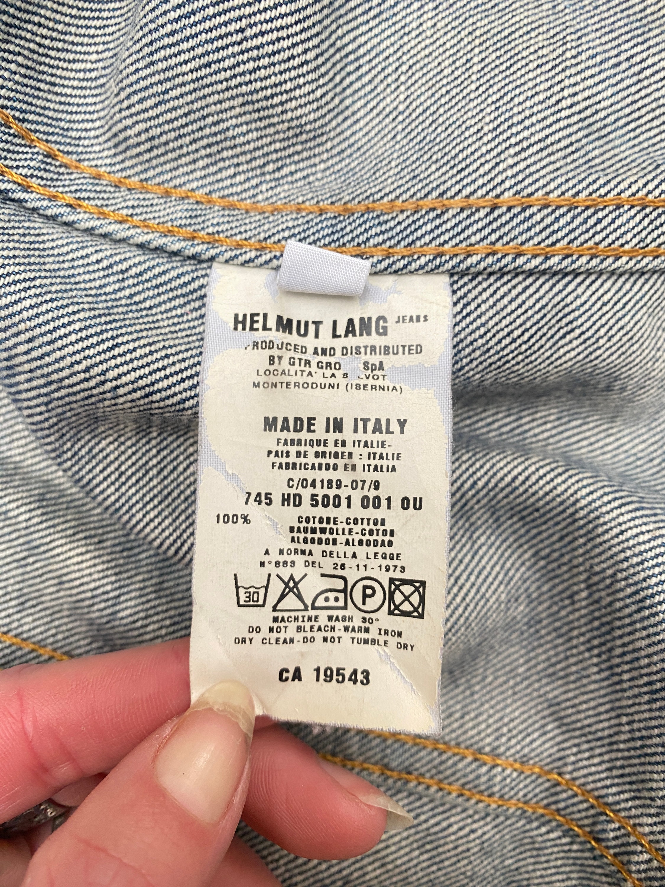 Helmut Lang Vintage 1990s Classic Blue Denim Jeans Jacket - Etsy