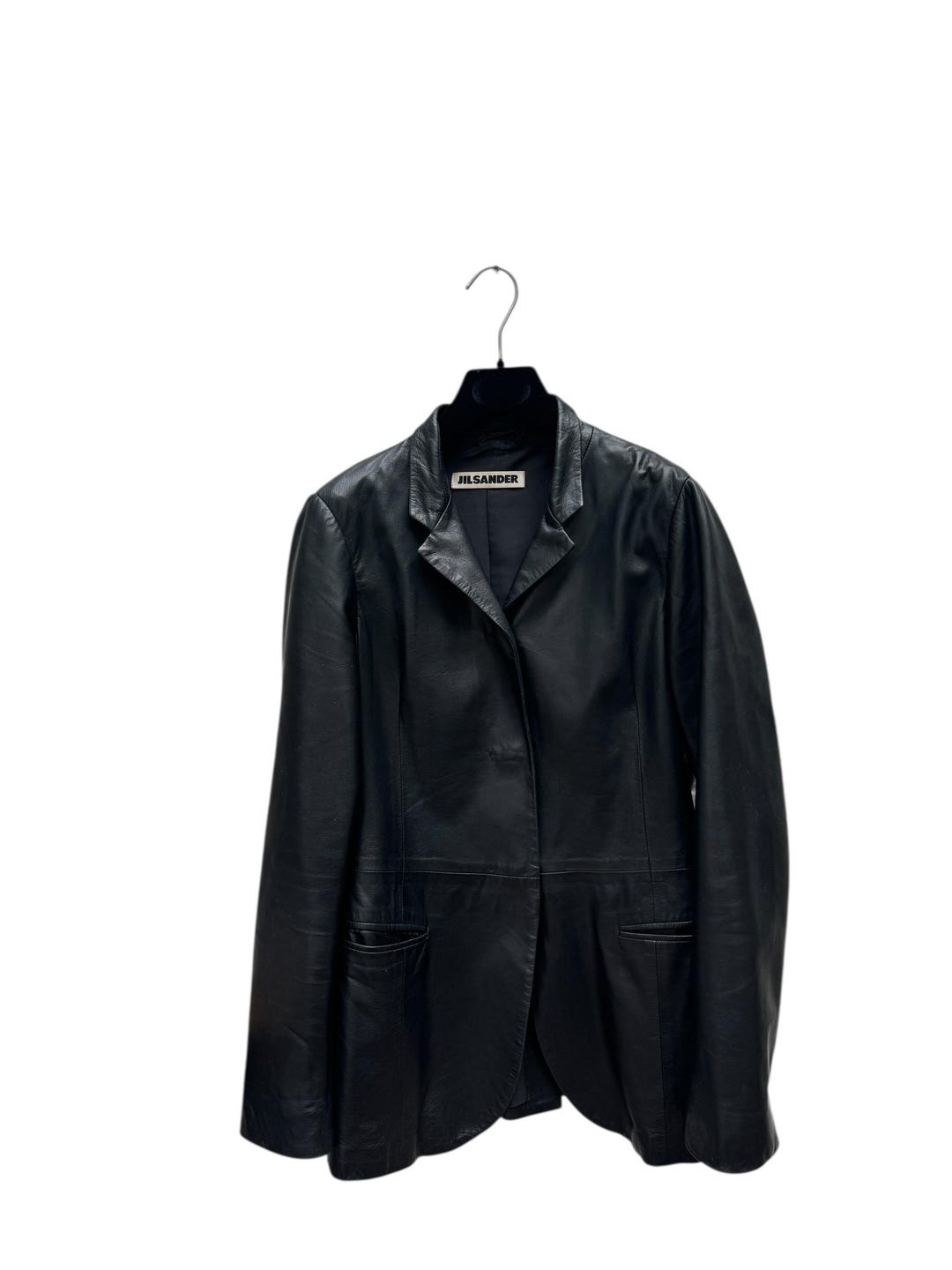 Jil Sander Black Leather Blazer Jacket Size IT 40 / S - Etsy