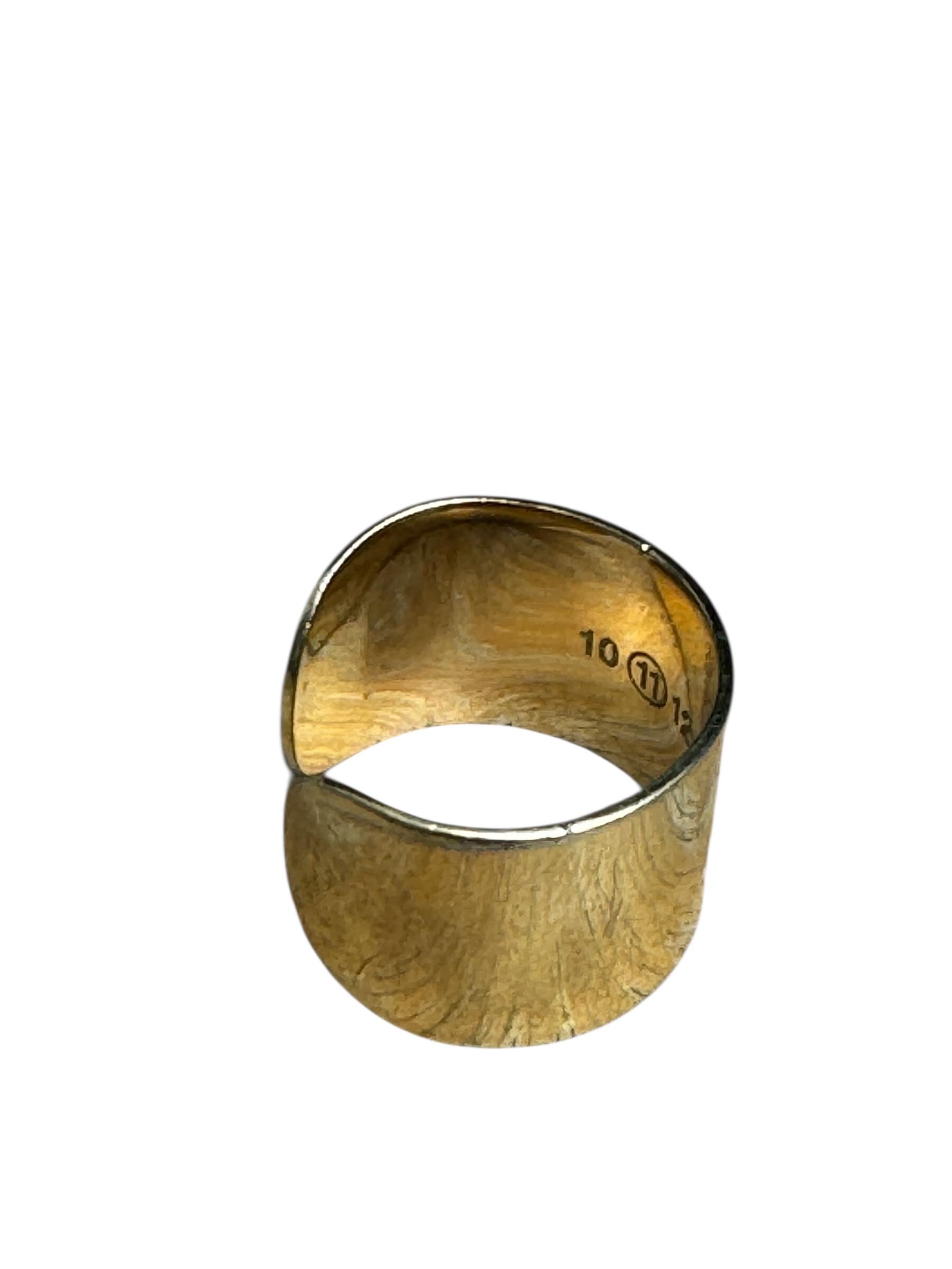 Maison Margiela Line 11 Gold Tone Sculptural Ring Size US 5.5 - Etsy