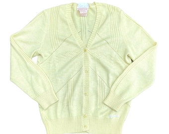 Courreges Vintage Gelbe Strickjacke