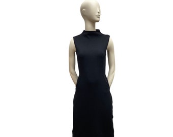 Gianni Versace Haute Couture Vintage Midi Wool Dress Size 36 S