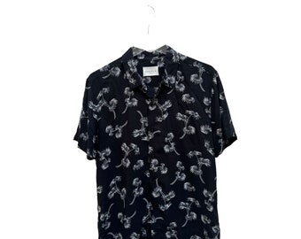 Sandro Black Hawaiian shirt Size XL fits M to L