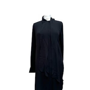 Celine by Phoebe Philo Black Silk Scarf Dress Size 38 M