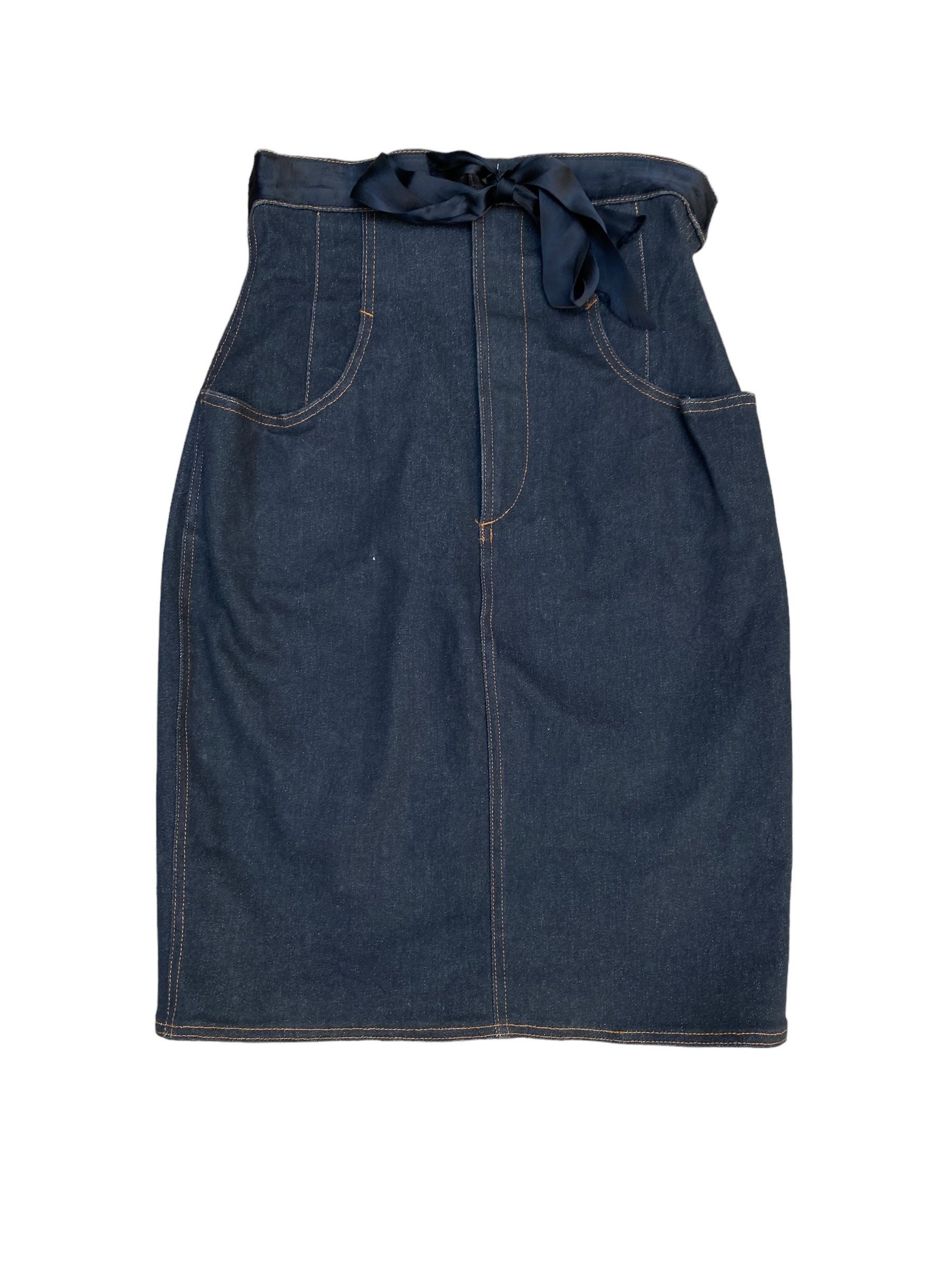 Jean Paul Gaultier Vintage Extra High Waist Denim Skirt