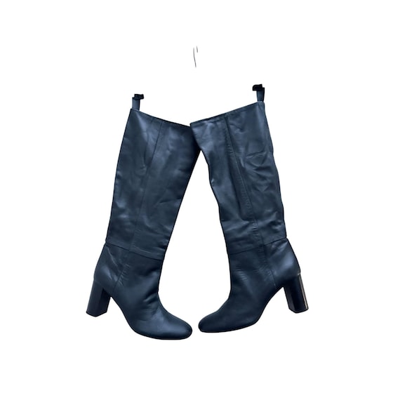 Jil Sander, Jil Sander Black Leather Knee-High Boots Size 37