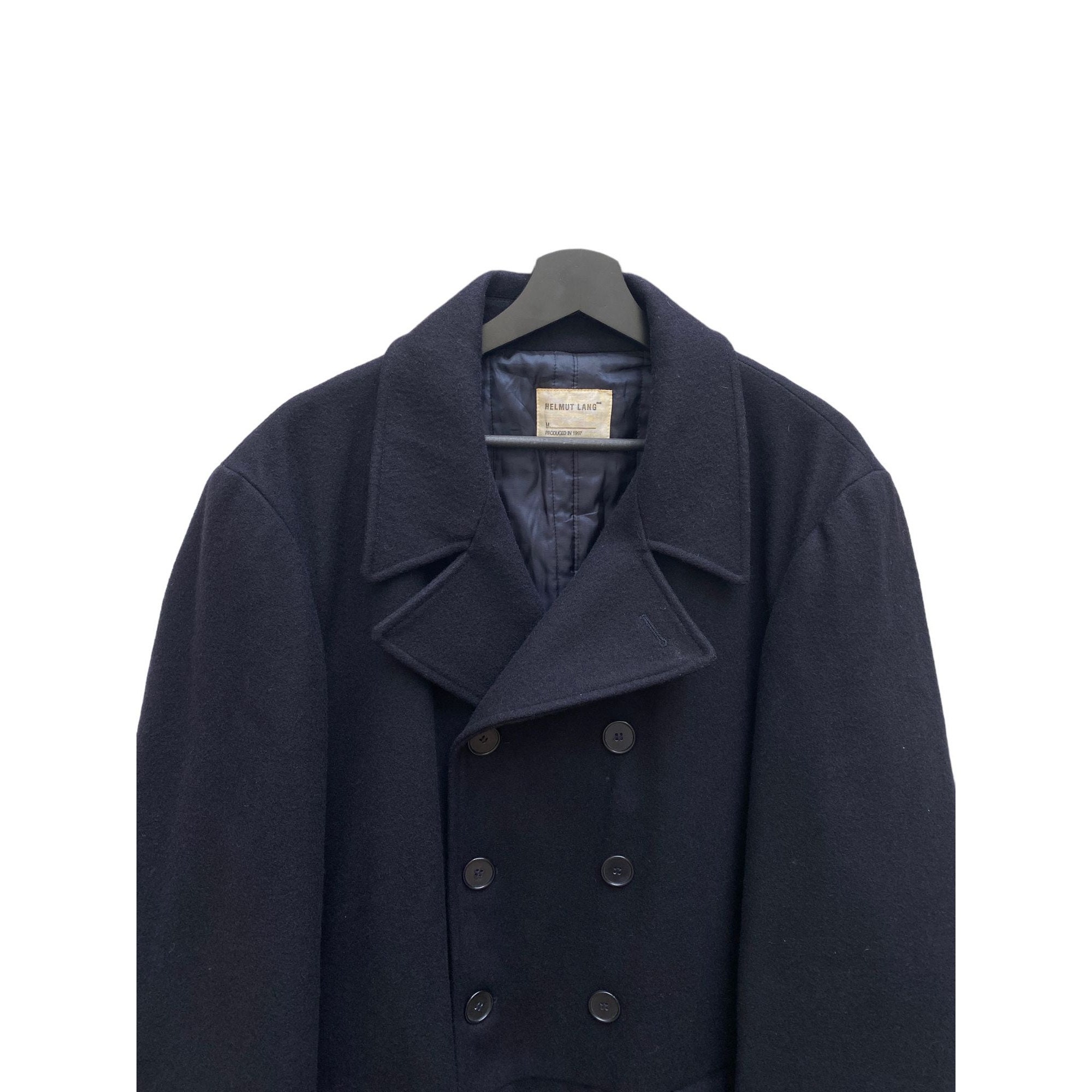 HELMUT LANG ウールコート size：XS ヘルムート ラング 1997 ネイビー ウール ダブルブレスト コート