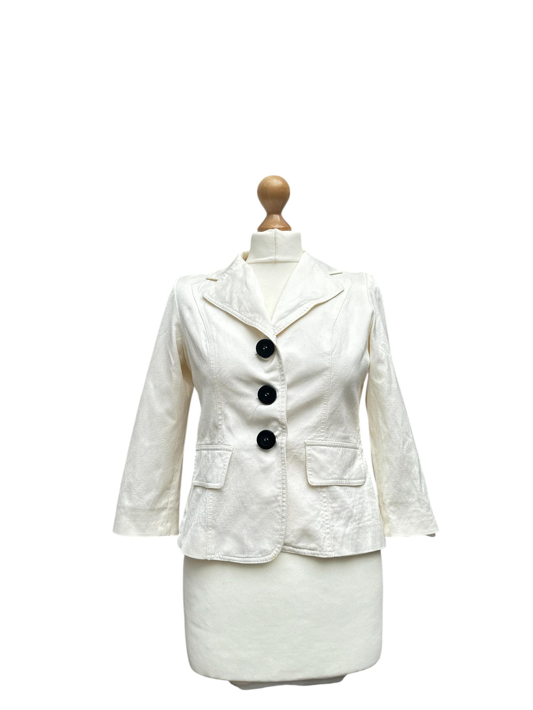 Alexander McQueen, Alexander McQueen 1990s white blazer jacket size IT 44 / M