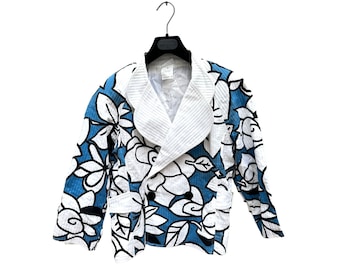 Courreges Vintage White Floral Jacket Size M