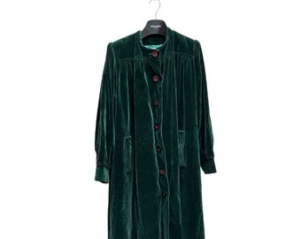 Yves Saint Laurent Vintage Green Velvet Coat Size 38 fits L