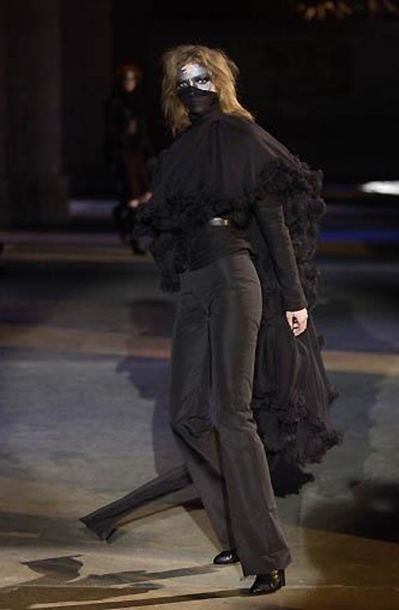 Alexander McQueen, Alexander McQueen FW 2002 Black Silk Pants Size IT 42 fits US 28 - 29