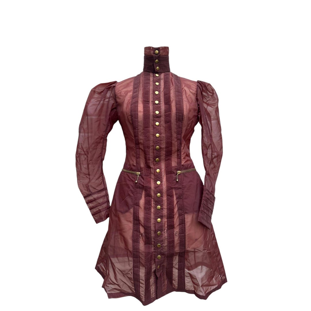 JEAN-PAUL GAULTIER Velor Fam Check coat outer multicolor 40