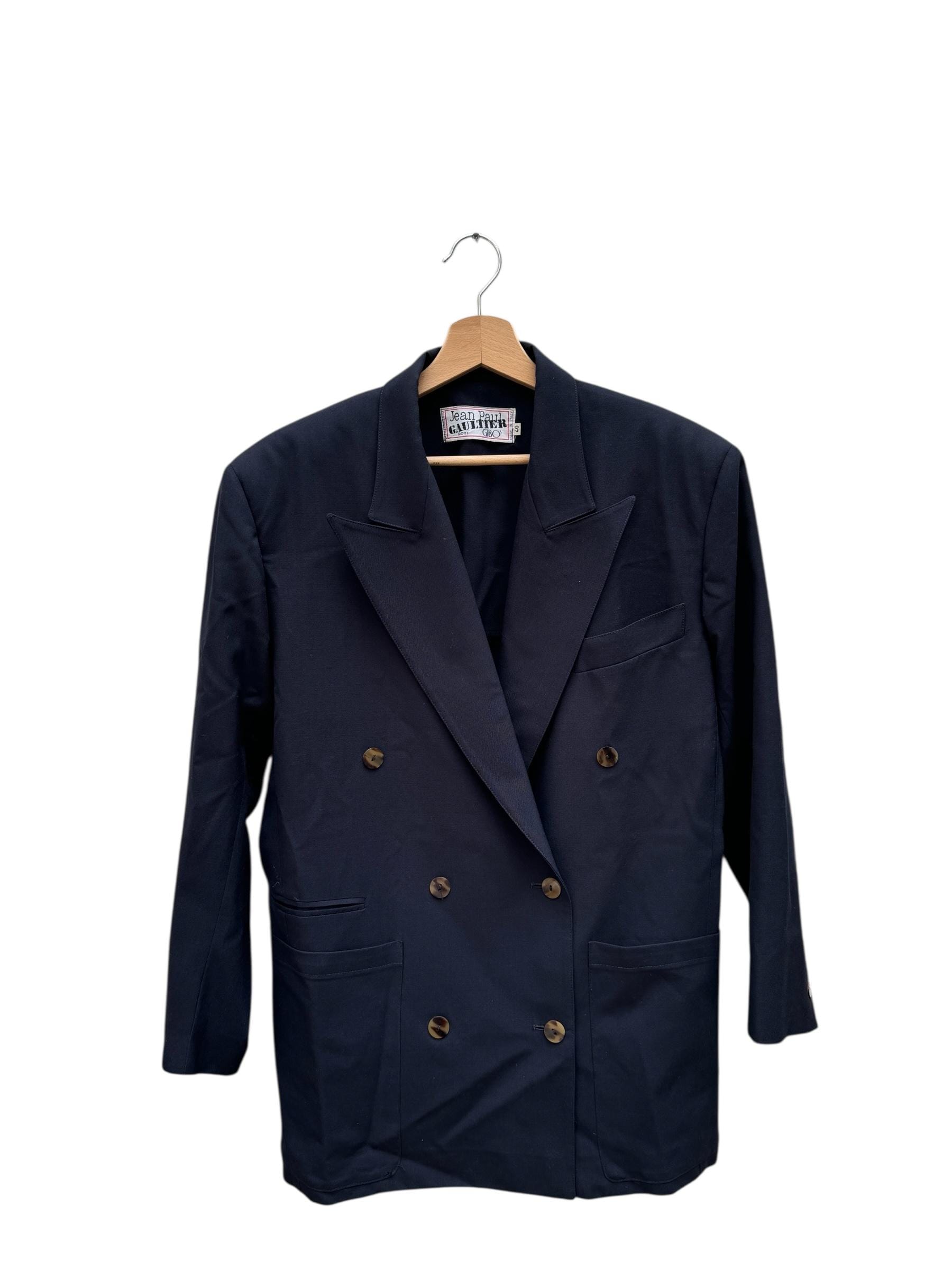 Jean Paul Gaultier for Gibo ヴィンテージ ネイビー ウール ブレザー 