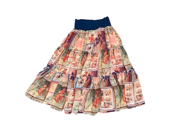 Jean-Paul Gaultier Junior Tapestry / Floral Wide Skirt Stretchable waist fits US 24-28