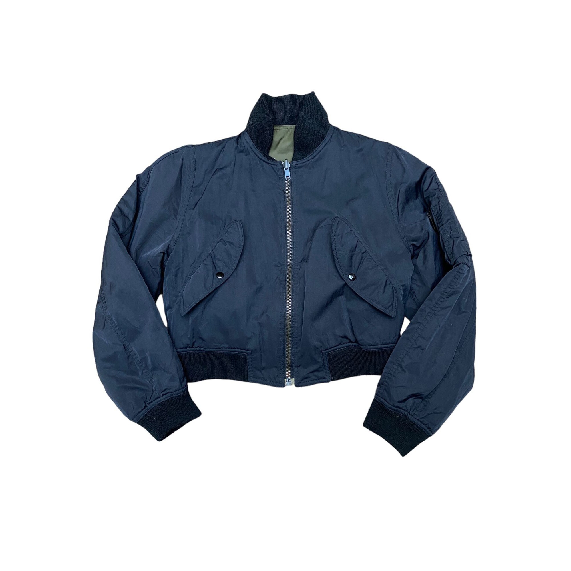 Jean Paul Gaultier Vintage Reversible Cropped Bomber Jacket Size 42 fits up to Women M Men S