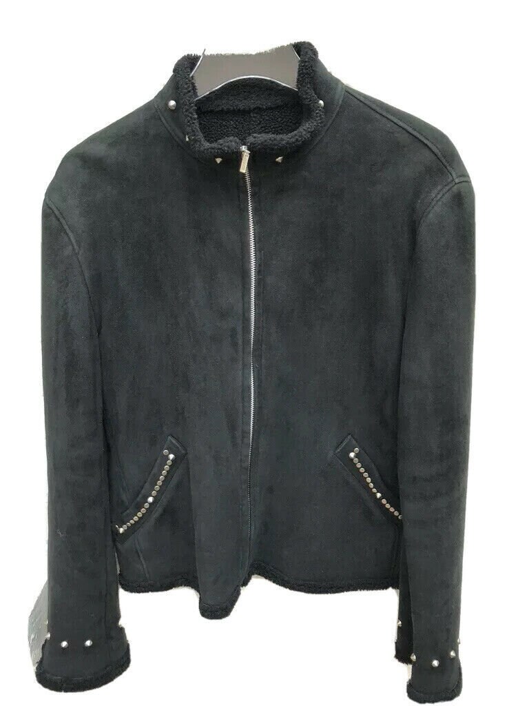 Vintage RARE 80's Gianni Versace Burgundy Studded Jacket