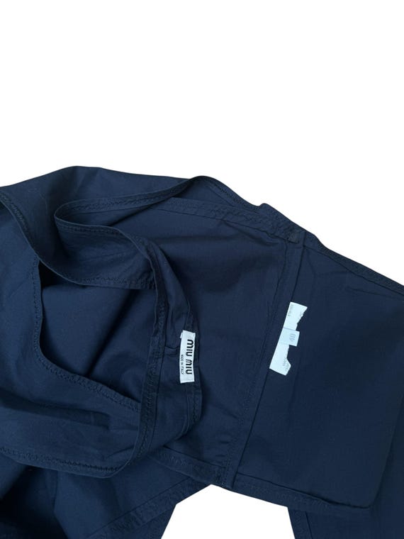 Miu Miu Navy Cotton Open back top size IT 40 fits… - image 7