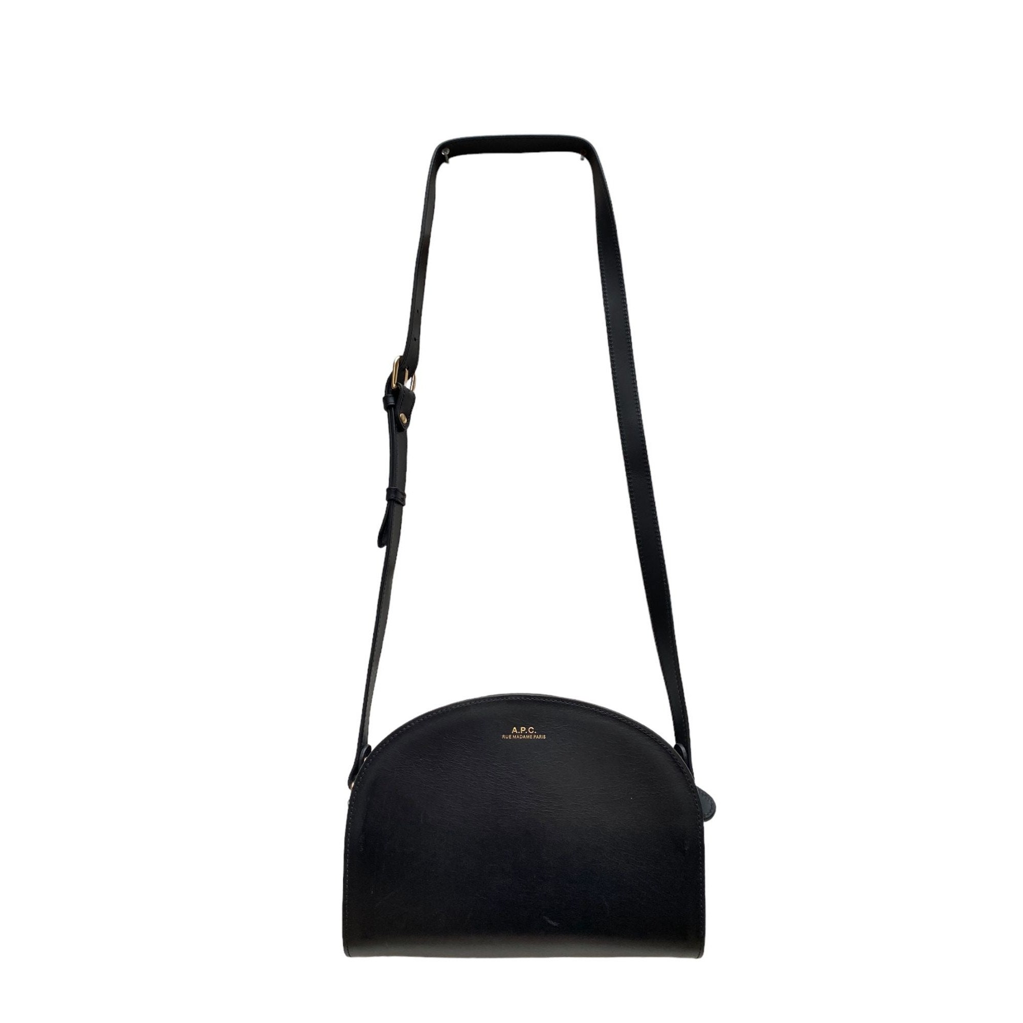 Sold at Auction: Gucci Black Leather Half Moon Flat Hobo Bag Serial  #001.115.1206