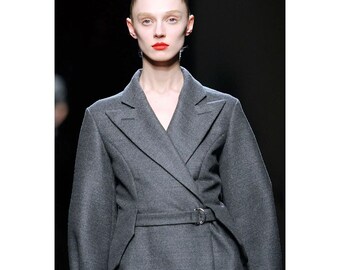 Yves Saint Laurent Gray Wool Coat Size 38 M - Etsy