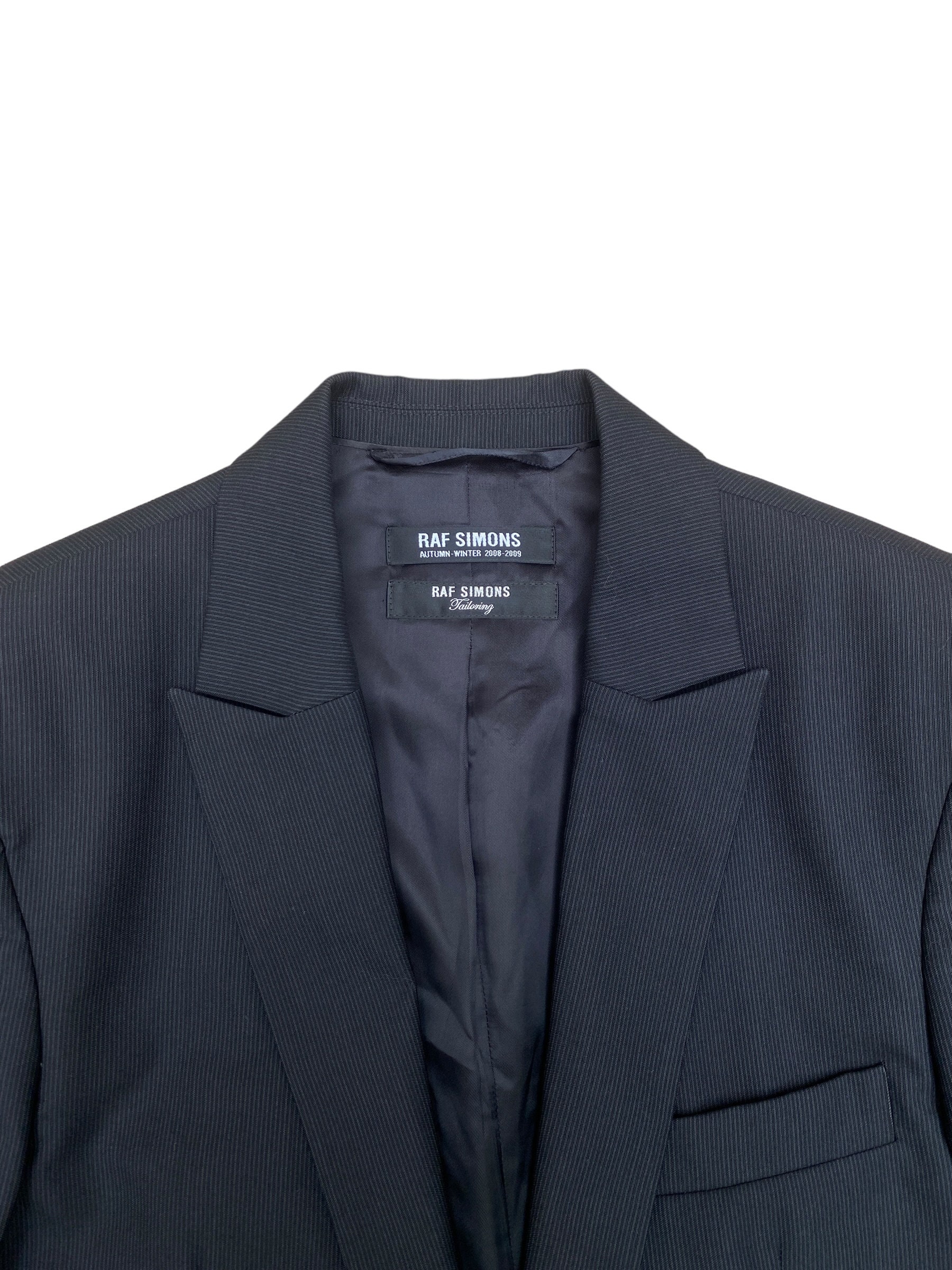 Raf Simons FW 2008 - 2009 Tailor Black Thin Striped Jacket Raf Simons FW 2008 - 2009 Tailor Black Thin Striped Jacket