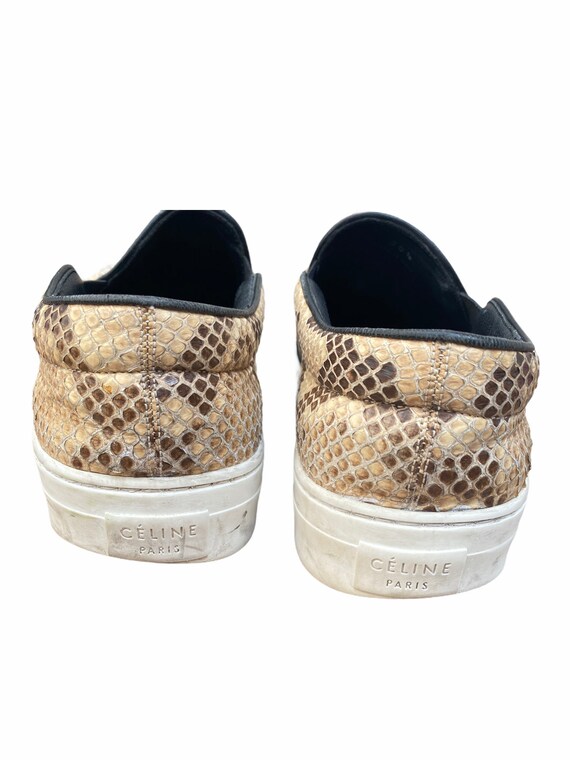 Celine Python Slip On Sneakers  Size 38 1/2  US 8… - image 3