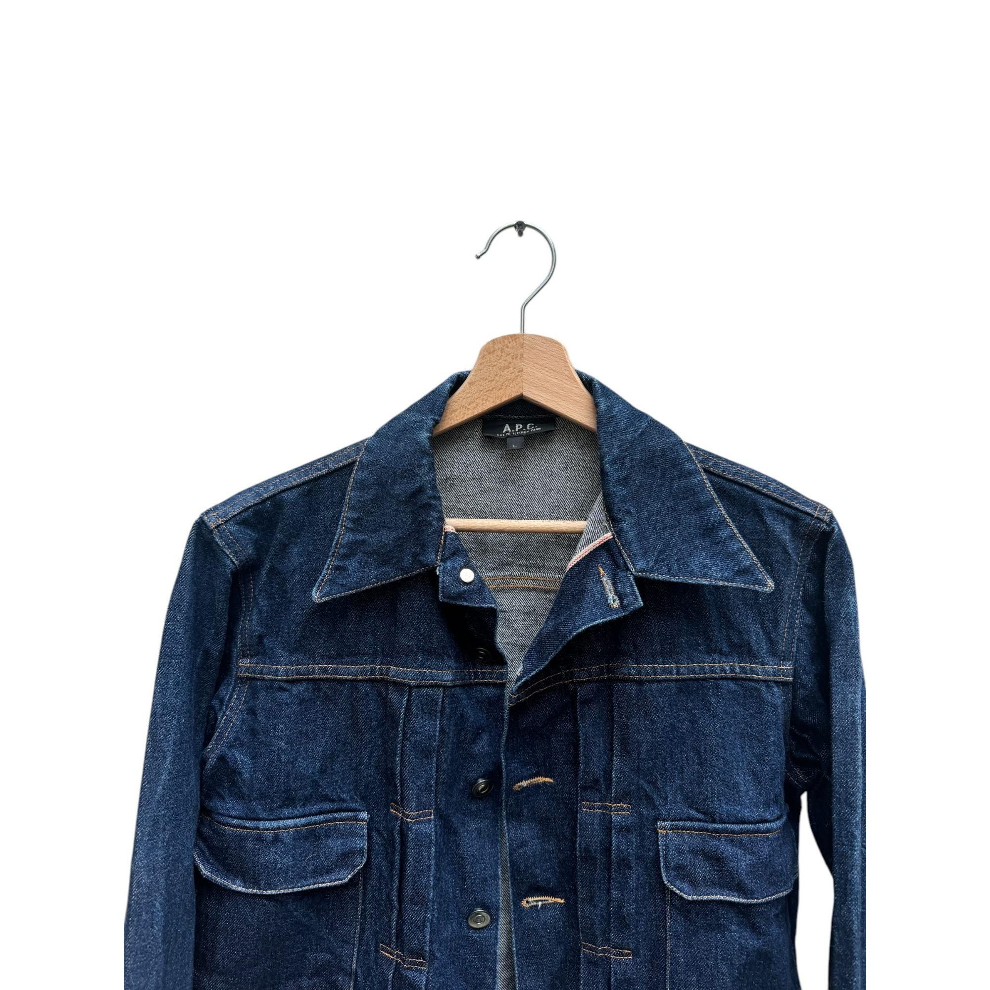 A.P.C. Women Raw Denim Jacket Size L Fits M - Etsy