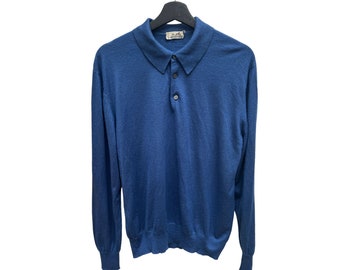 Maglione in cashmere blu scuro Hermes Taglia L veste M