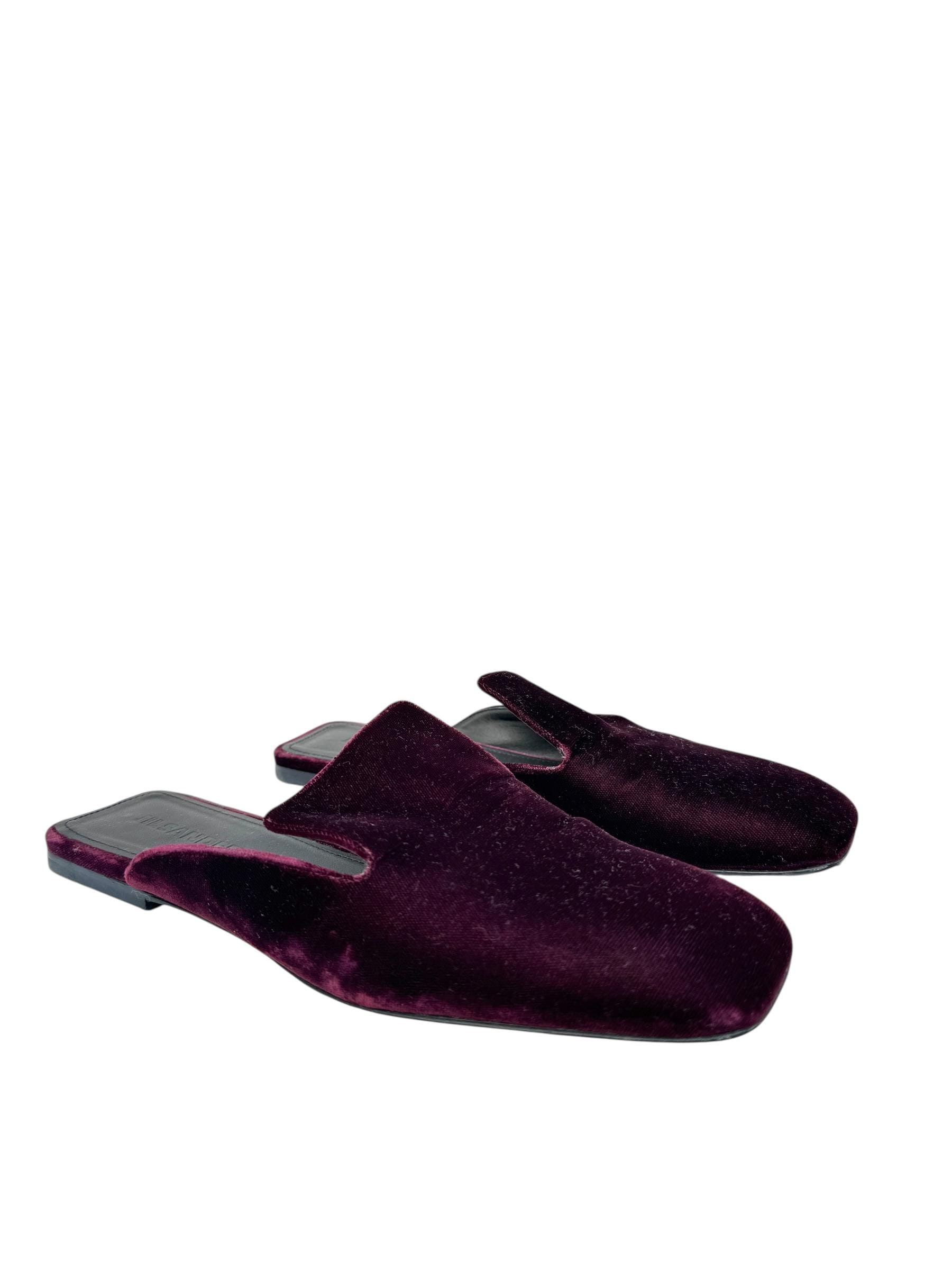 Jil Sander Burgundy Velvet Mules Size 38 US 8 - Etsy