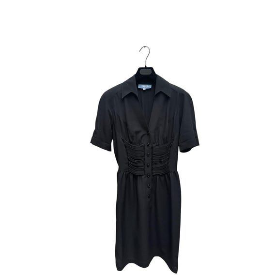 Mugler, Thierry Mugler Vintage 1980s Black Dress Size 38 / M
