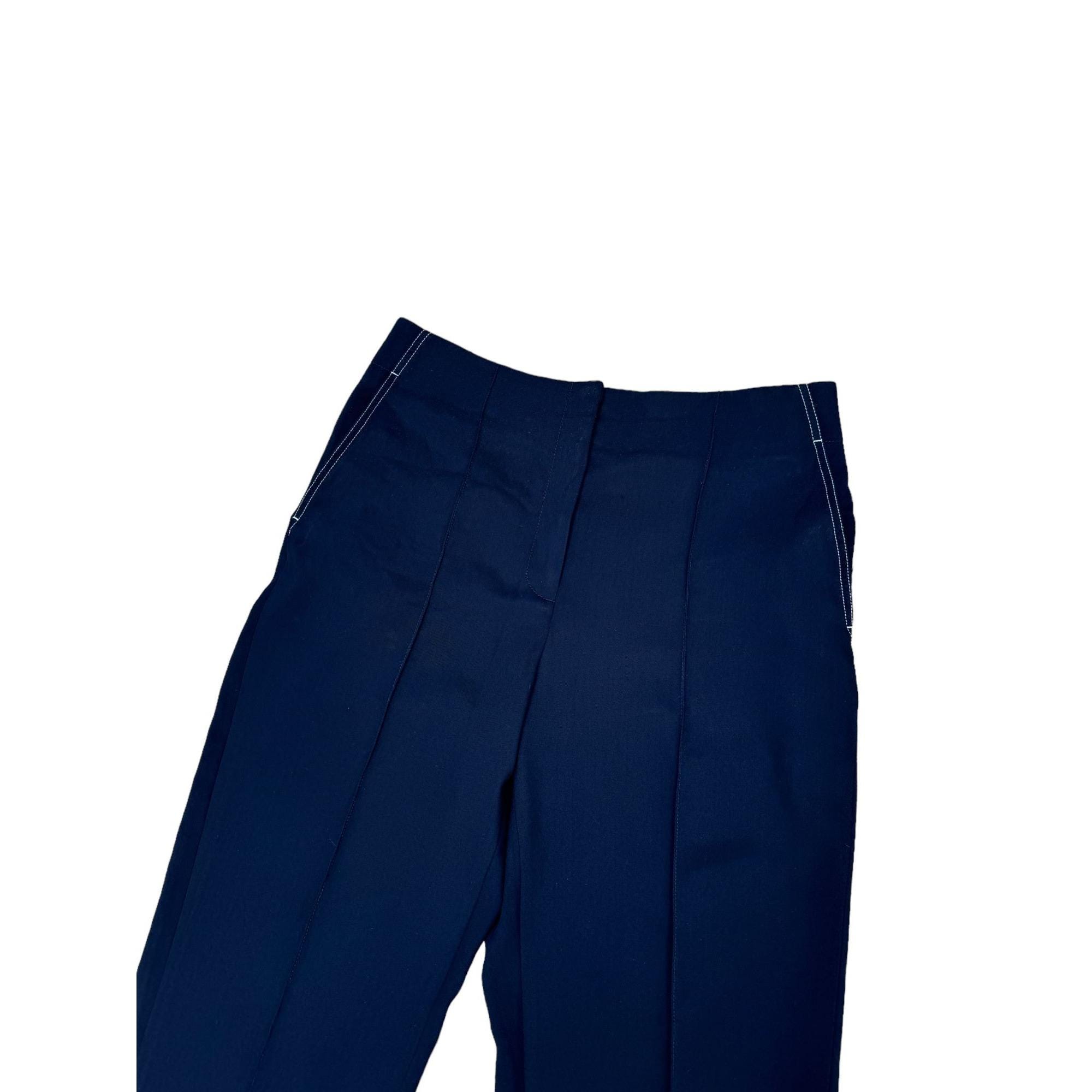 Celine by Phoebe Philo ネイビー ウール ワイド パンツ サイズ