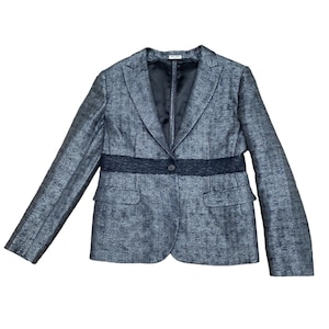 Miu miu jacket Gray Metallized Blazer Jacket Size IT 46 / Fits L EU 40 US 10