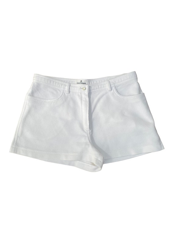 Courreges Vintage White Cotton Shorts - image 1