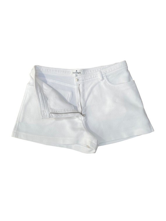Courreges Vintage White Cotton Shorts - image 2