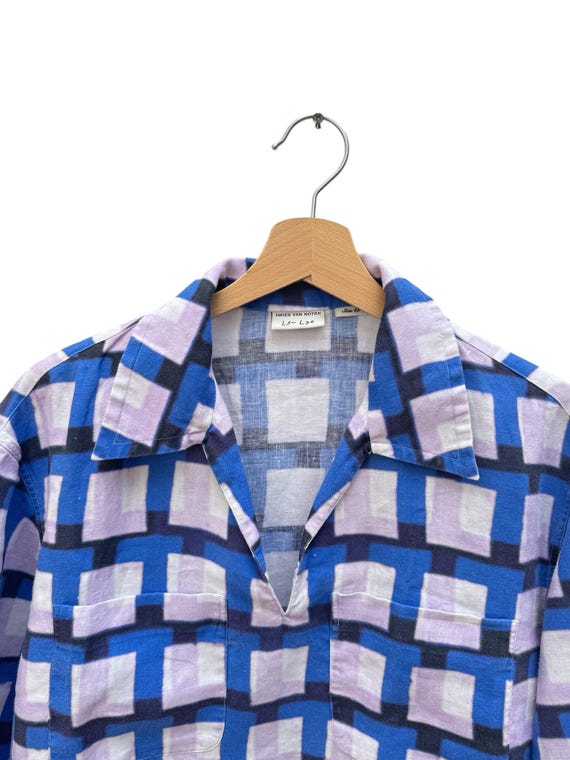Dries Van Noten Len Lye Spring Summer 2021 Linen Checkered Shirt