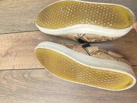 Celine Python Slip On Sneakers  Size 38 1/2  US 8… - image 4