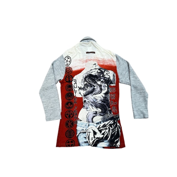 Jean Paul Gaultier 1999 Vintage Venus Dragon Tattoo Print Shirt