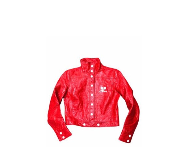 Courreges Vintage Red Vinyl Jacket Size 36 Fits XS - Etsy Canada