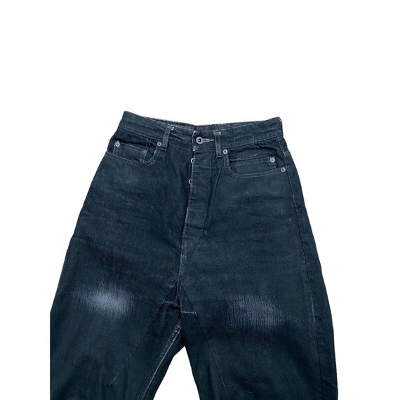 DRKSHDW by Rick Owens Collapse Cut High Waist Heavy Black DRKSHDW by Rick Owens Collapse Cut High Waist Heavy Black