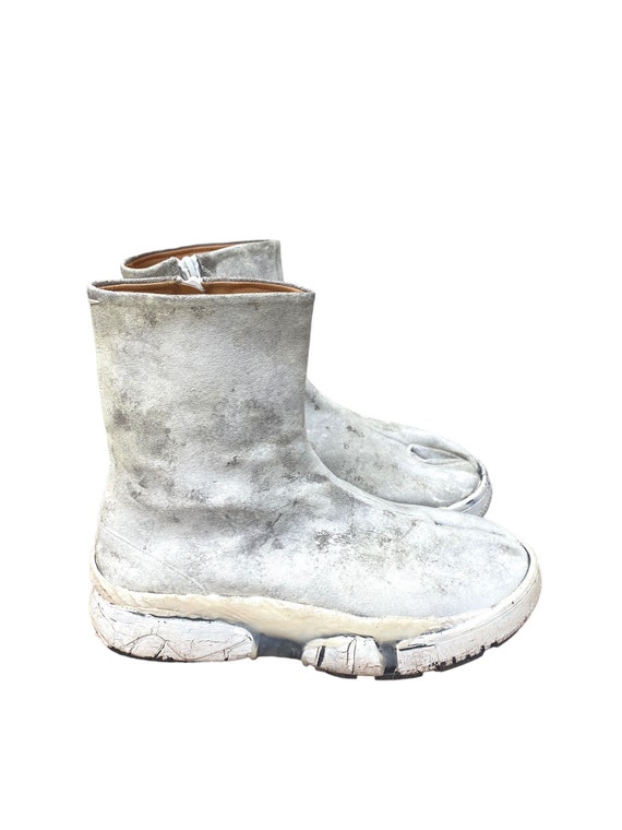 Maison Margiela Fusion - Tabi White Painted Boots - Etsy