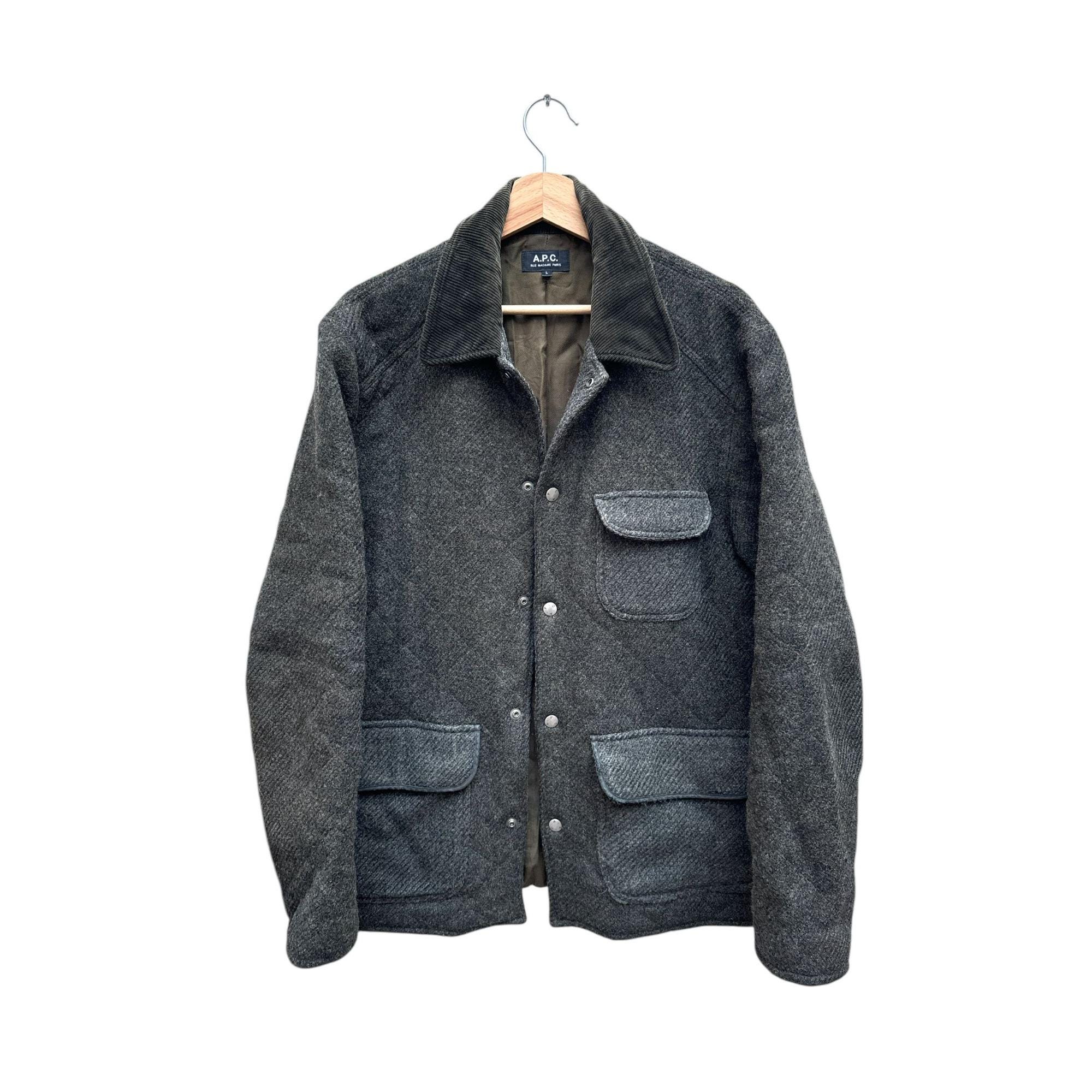 A.P.C dark forest wool jacket size L APC