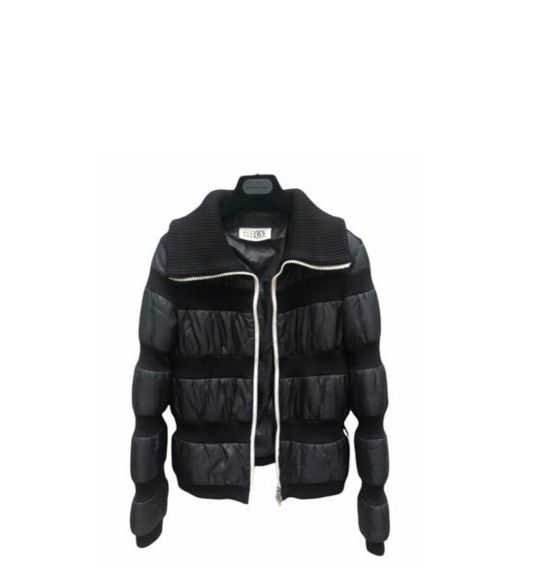 ジャケット・アウター Martin Margiela 10 RECYCLE PADDED JACKET Maison Martin Margiela 10 black padded bomberjacket with