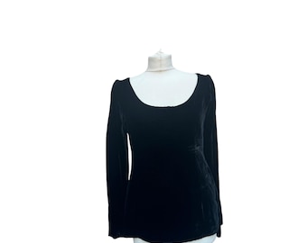 Yves Saint Laurent Vintage zwart fluwelen top maat 38 / S