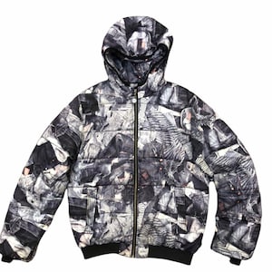 Jean Paul Gaultier Junior Trompe l’oeil denim Puffer jacket