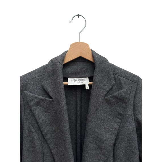 YVES SAINT LAURENT / コート/L/ウール/GRY Yves Saint Laurent Gray Wool Coat Size 38 M - Etsy Denmark