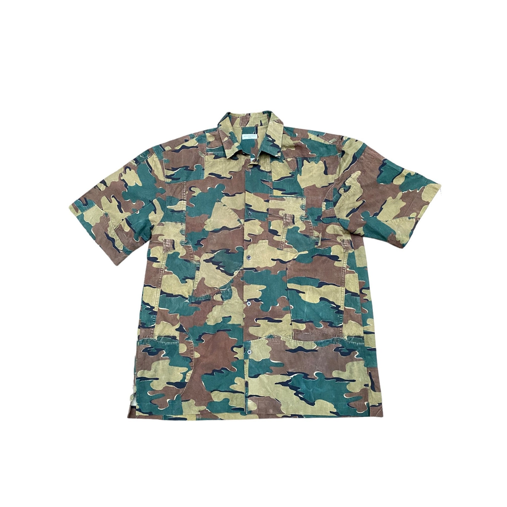 Dries Van Noten Camo Short Sleeves Shirt Size L - Etsy