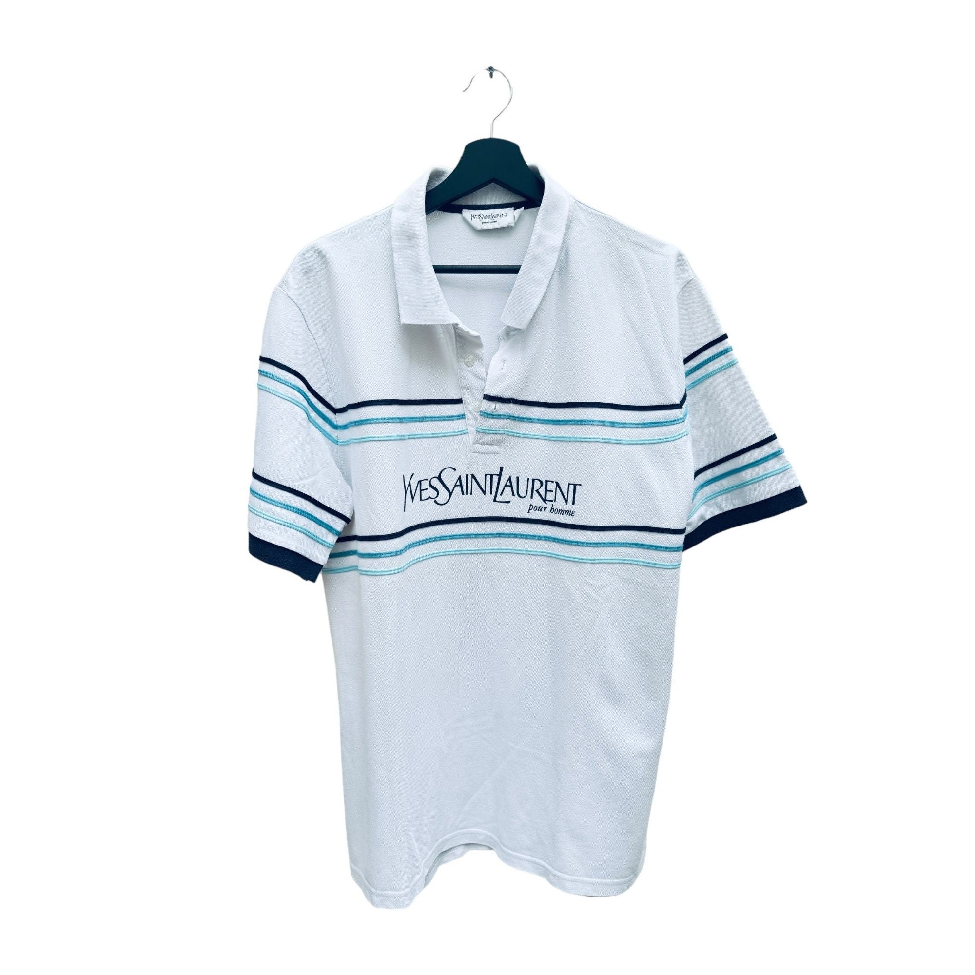 Yves Saint Laurent Vintage Piqué Cotton Polo Shirt Size L - Etsy India